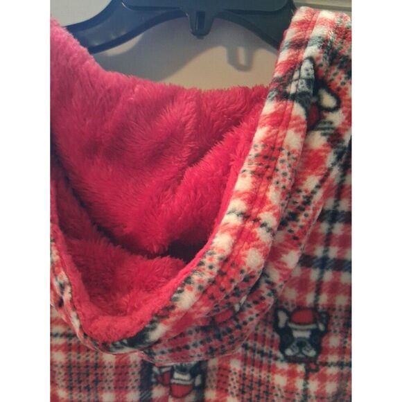 Poof New York Pajama Hooded One Piece Pj's Merry Christmas Bulldog - Picture 6 of 10